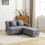 ソファベッド 3人掛け 収納付き オットマン付き 5WAY 折りたたみ式 カウチソファ 来客用 脚取り外し可能 大容量収納 リビング 一人暮らし 7日内出荷