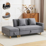 ソファベッド 3人掛け 収納付き オットマン付き 5WAY 折りたたみ式 カウチソファ 来客用 脚取り外し可能 大容量収納 リビング 一人暮らし 7日内出荷