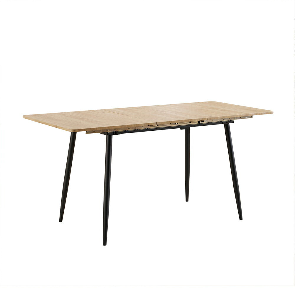 伸長式ダイニングテーブル テーブル 伸長 伸縮 長方形 ダイニング デスク キッチンテーブル リビングテーブル 6人掛け 160cm ダイニング 単品 おしゃれ ナチュラル 北欧風 木目調 シンプル 北欧 テーブル単品 モダン 黒脚 グレー ナチュラル テーブルのみ