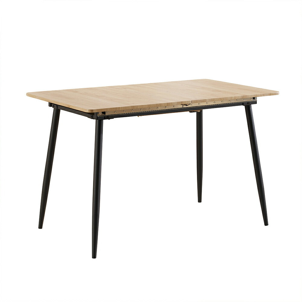 伸長式ダイニングテーブル テーブル 伸長 伸縮 長方形 ダイニング デスク キッチンテーブル リビングテーブル 6人掛け 160cm ダイニング 単品 おしゃれ ナチュラル 北欧風 木目調 シンプル 北欧 テーブル単品 モダン 黒脚 グレー ナチュラル テーブルのみ