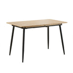 伸長式ダイニングテーブル テーブル 伸長 伸縮 長方形 ダイニング デスク キッチンテーブル リビングテーブル 6人掛け 160cm ダイニング 単品 おしゃれ ナチュラル 北欧風 木目調 シンプル 北欧 テーブル単品 モダン 黒脚 グレー ナチュラル テーブルのみ