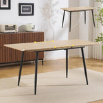 伸長式ダイニングテーブル テーブル 伸長 伸縮 長方形 ダイニング デスク キッチンテーブル リビングテーブル 6人掛け 160cm ダイニング 単品 おしゃれ ナチュラル 北欧風 木目調 シンプル 北欧 テーブル単品 モダン 黒脚 グレー ナチュラル テーブルのみ