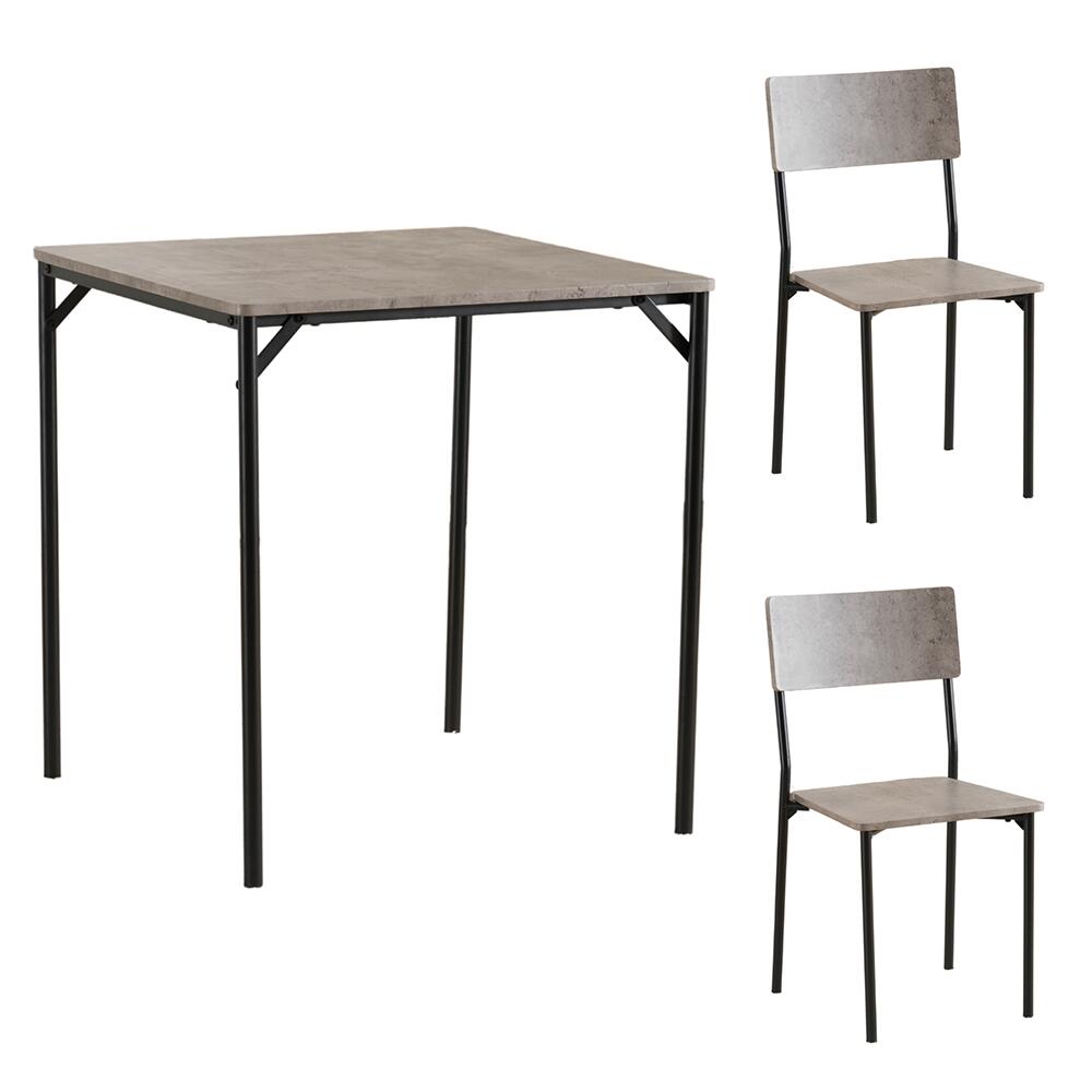 ダイニングテーブルセット 2人 3点セット ダイニングセット おしゃれ 正方形 幅70cm 二人用 2人掛け チェア2脚 角型 四角 4人掛け 70センチ おしゃれ シンプル 食卓テーブル 北欧 カフェテーブル 木目調 大理石風 壁付け 7日内出荷