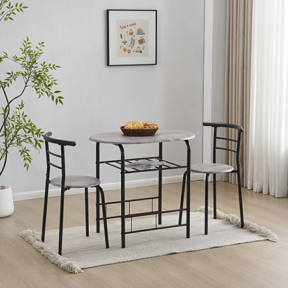 ダイニングテーブルセット 北欧 3点セット 2人 80 ダイニングテーブル 丸テーブル ダイニングセット オーバル 食卓 チェア2脚 コンパクト 2人掛け おしゃれ 大理石調 ダイニング テーブル 食卓用 韓国 丸型 2人用 北欧 韓国 韓国風 楕円 7日内出荷