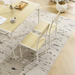 ダイニングテーブルセット 4人掛け 5点セット ダイニングセット おしゃれ 長方形 幅109cm 食卓 2人掛け 4人 ダイニングテーブル ダイニングチェア モダン 北欧 ベンチ 食卓セット 木目調 スチール 新生活 木目調 ナチュラル ブラウン 7日内出荷