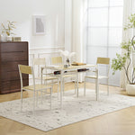 ダイニングテーブルセット 4人掛け 5点セット ダイニングセット おしゃれ 長方形 幅109cm 食卓 2人掛け 4人 ダイニングテーブル ダイニングチェア モダン 北欧 ベンチ 食卓セット 木目調 スチール 新生活 木目調 ナチュラル ブラウン 7日内出荷