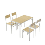 ダイニングテーブルセット 4人掛け 5点セット ダイニングセット おしゃれ 長方形 幅109cm 食卓 2人掛け 4人 ダイニングテーブル ダイニングチェア モダン 北欧 ベンチ 食卓セット 木目調 スチール 新生活 木目調 ナチュラル ブラウン 7日内出荷