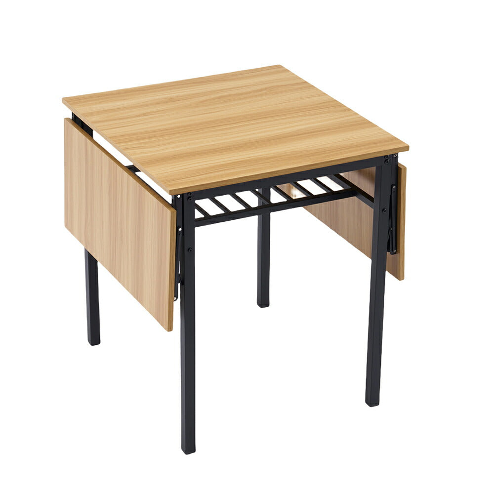 ダイニングテーブルセット 幅131cm 5点セット 折りたたみ式 ダイニングテーブル チェア4脚 ダイニング テーブル 4人掛け 食卓テーブル 伸縮式 長方形 作業台 カウンター デスク 机 ナチュラル 収納付き コンパクト おしゃれ