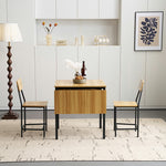 ダイニングテーブルセット 幅131cm 5点セット 折りたたみ式 ダイニングテーブル チェア4脚 ダイニング テーブル 4人掛け 食卓テーブル 伸縮式 長方形 作業台 カウンター デスク 机 ナチュラル 収納付き コンパクト おしゃれ