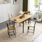 ダイニングテーブルセット 幅131cm 5点セット 折りたたみ式 ダイニングテーブル チェア4脚 ダイニング テーブル 4人掛け 食卓テーブル 伸縮式 長方形 作業台 カウンター デスク 机 ナチュラル 収納付き コンパクト おしゃれ