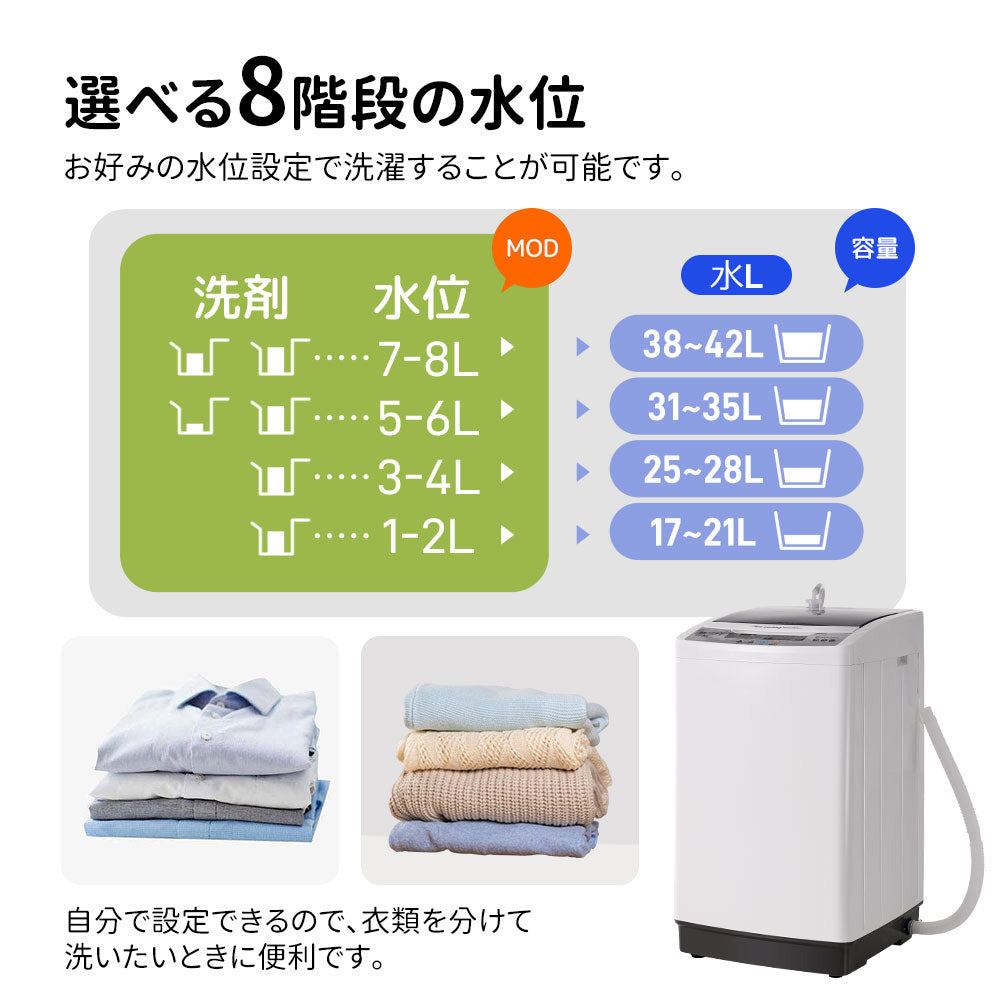 洗濯機 一人暮らし 7kg 小型全自動洗濯機 小型洗濯機 縦型洗濯機 ミニ洗濯機 洗濯 脱水 チャイルドロック 予約洗濯機能 ステンレス槽 排水ホース 部屋干し 毛布 きれい 洗濯器 コンパク 引越し 家電 7日内出荷