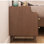 サイドテーブル,ナイトテーブル,スリム,収納,無垢材,引出し,リビング,寝室,ベッドルーム,横面