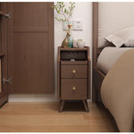 サイドテーブル,ナイトテーブル,スリム,収納,無垢材,引出し,リビング,寝室,ベッドルーム,バランス