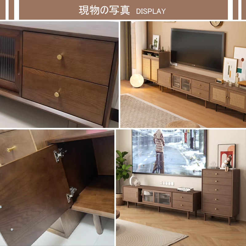 Casaconer | テレビ台・天然木・木製・おしゃれ・北欧・ヴィンテージ・大人かわいい・シンプル・ナチュラル・一人暮らし・AVラックリビングボード・180