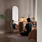 スタンドミラー 全身 ラック アンティーク 木製 鏡付き アーチ アーチ形 木製 全身鏡 収納棚 姿見 収納 鏡 付き ドレッサー メイク コスメ 玄関 リビング収納 ミラー ミラーラック 姿見ドレッサー キャスター付き おしゃれ