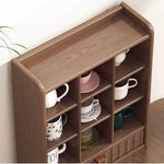 Casaconer | キャビネット・棚・サイドキャビネット・キャビネット・ハイタイプ・幅40cm・茶褐色・黒茶色・リビング・ブックシェルフ・ディスプレイラック・棚・食器棚・ラック・シェルフ・本棚・完成品・ミニ食器棚