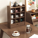 Casaconer | キャビネット・棚・サイドキャビネット・キャビネット・ハイタイプ・幅40cm・茶褐色・黒茶色・リビング・ブックシェルフ・ディスプレイラック・棚・食器棚・ラック・シェルフ・本棚・完成品・ミニ食器棚