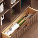 Casaconer | キャビネット・棚・サイドキャビネット・キャビネット・ハイタイプ・幅40cm・茶褐色・黒茶色・リビング・ブックシェルフ・ディスプレイラック・棚・食器棚・ラック・シェルフ・本棚・完成品・ミニ食器棚