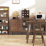 Casaconer | キャビネット・棚・サイドキャビネット・キャビネット・ハイタイプ・幅40cm・茶褐色・黒茶色・リビング・ブックシェルフ・ディスプレイラック・棚・食器棚・ラック・シェルフ・本棚・完成品・ミニ食器棚