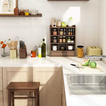 Casaconer | キャビネット・棚・サイドキャビネット・キャビネット・ハイタイプ・幅40cm・茶褐色・黒茶色・リビング・ブックシェルフ・ディスプレイラック・棚・食器棚・ラック・シェルフ・本棚・完成品・ミニ食器棚