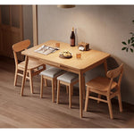 Casaconer | ダイニングテーブル・天然木・折りたたみ式・伸長・収納付き・幅120cm・4人掛け・ナチュラル・モダン・おしゃれ