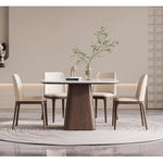 Casaconer | ダイニングテーブル・円形・テーブル・セラミック・木製・モダン・幅80・100・3人掛け