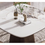 Casaconer | ダイニングテーブル・円形・テーブル・セラミック・木製・モダン・幅80・100・3人掛け