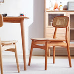 チェア,ダイニングチェア,ラタン,椅子,シンプル,藤編み,天然木,高さ