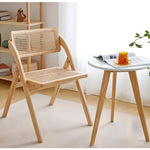 チェア,ダイニングチェア,折りたたみ,椅子,ラタン,天然木,ナチュラル,無垢材,脚