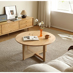 Casaconer | センターテーブル・ラタン・木製・おしゃれ・北欧・韓国・ナチュラル・レトロ調・シンプル・収納・リビングテーブル・80