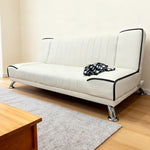 ソファー ソファ おすすめ ソファーベッド 3人掛け 合皮 リビングソファ ブラック ホワイト モダン シングルサイズ 脚付き