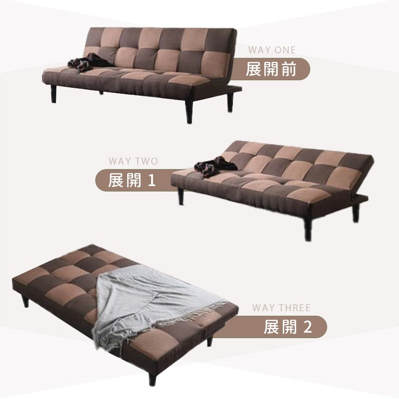 ソファー ソファ おすすめ ソファーベッド シングル 幅170cm 3人掛け パッチワーク ファブリック ソファーベット ソファー コンパクト 合皮 市松 おしゃれ かわいい ロータイプ おすすめ