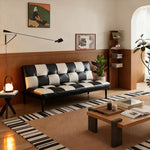 ソファー ソファ おすすめ ソファーベッド シングル 幅170cm 3人掛け パッチワーク ファブリック ソファーベット ソファー コンパクト 合皮 市松 おしゃれ かわいい ロータイプ おすすめ