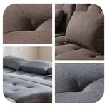 ソファー ソファ おすすめ カウチソファー ソファーベッド 3人掛け 3人用 おしゃれ クッション付き グレー ブラウン ファブリック 脚付き シェーズロング