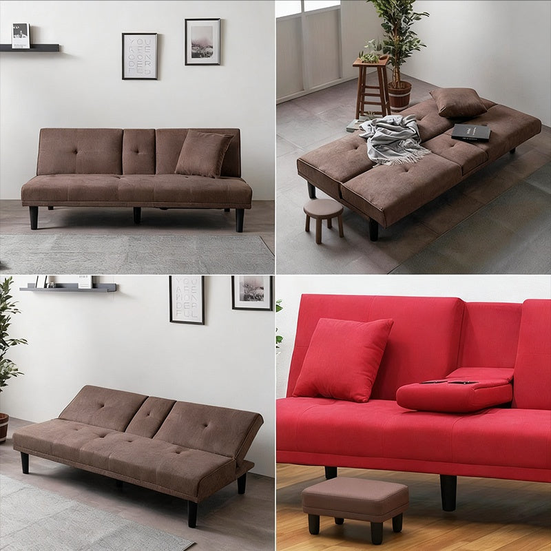 ソファー ソファ おすすめ ソファーベッド 幅170cm ファブリック 3人掛け テーブル付き コンパクト ファブリック ドリンクホルダー付き 脚付き グレー ブラウン