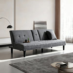 ソファー ソファ おすすめ ソファーベッド 幅170cm ファブリック 3人掛け テーブル付き コンパクト ファブリック ドリンクホルダー付き 脚付き グレー ブラウン