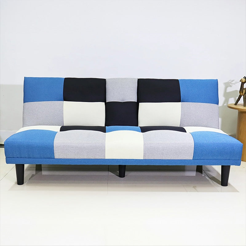 ソファー ソファ ソファーベッド 幅168cm ２人掛け ファブリック 脚付き リクライニング フロアソファ 北欧 可愛い リビング　新生活 1人暮らし コンパクト おしゃれ おすすめ マルチカラー ブルー