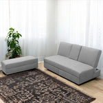 ソファーベッド・収納付き・カウチソファ・3人掛け・ソファーセット・シンプル・コンパクト・北欧スタイル・ファブリック・引き出し付き・テーブル付き・グレー・ブラウン・おしゃれ・7日内出荷