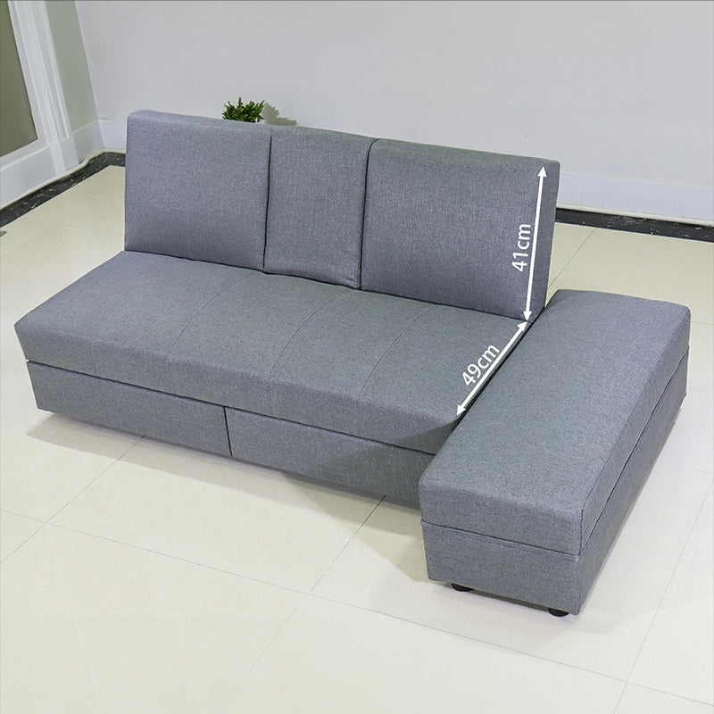 ソファーベッド・収納付き・カウチソファ・3人掛け・ソファーセット・シンプル・コンパクト・北欧スタイル・ファブリック・引き出し付き・テーブル付き・グレー・ブラウン・おしゃれ・7日内出荷