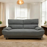 ソファー ソファ・ソファー・布張りソファ・ワイド・広め・ハイバック・幅約190cm・おしゃれ・3人用・3人掛け・おしゃれ・背もたれ分割・グレー・脚付き・ファブリック・北欧・7日内出荷