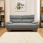 ソファー ソファ・ソファー・布張りソファ・ワイド・広め・ハイバック・幅約190cm・おしゃれ・3人用・3人掛け・おしゃれ・背もたれ分割・グレー・脚付き・ファブリック・北欧・7日内出荷