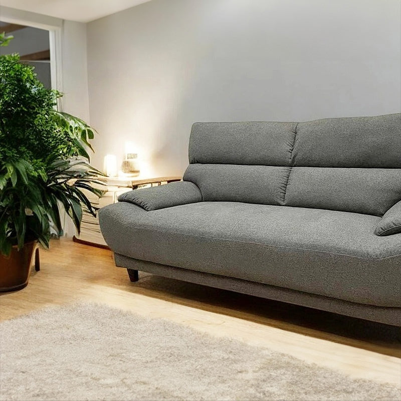 ソファー ソファ・ソファー・布張りソファ・ワイド・広め・ハイバック・幅約190cm・おしゃれ・3人用・3人掛け・おしゃれ・背もたれ分割・グレー・脚付き・ファブリック・北欧・7日内出荷