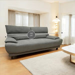 ソファー ソファ・ソファー・布張りソファ・ワイド・広め・ハイバック・幅約190cm・おしゃれ・3人用・3人掛け・おしゃれ・背もたれ分割・グレー・脚付き・ファブリック・北欧・7日内出荷