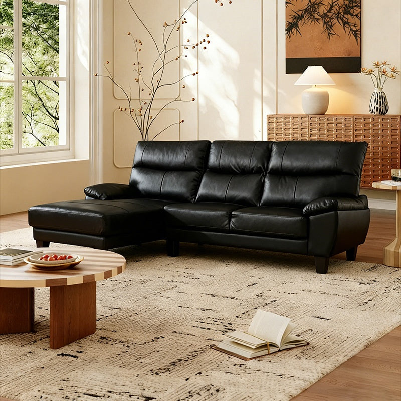 ソファー ソファ おすすめ ソファー カウチソファ 本革 3人掛け 黒 ブラック レザー シェーズロング ハイバック おすすめ 脚付き 大きめ ソファ 北欧 ヴィンテージ おしゃれ 三人掛け