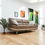 ソファー ソファ おすすめ ソファー ソフトレザー 幅193cm 大きい 3人掛け クッション付き 肘付き デザイン キャメルブラウン