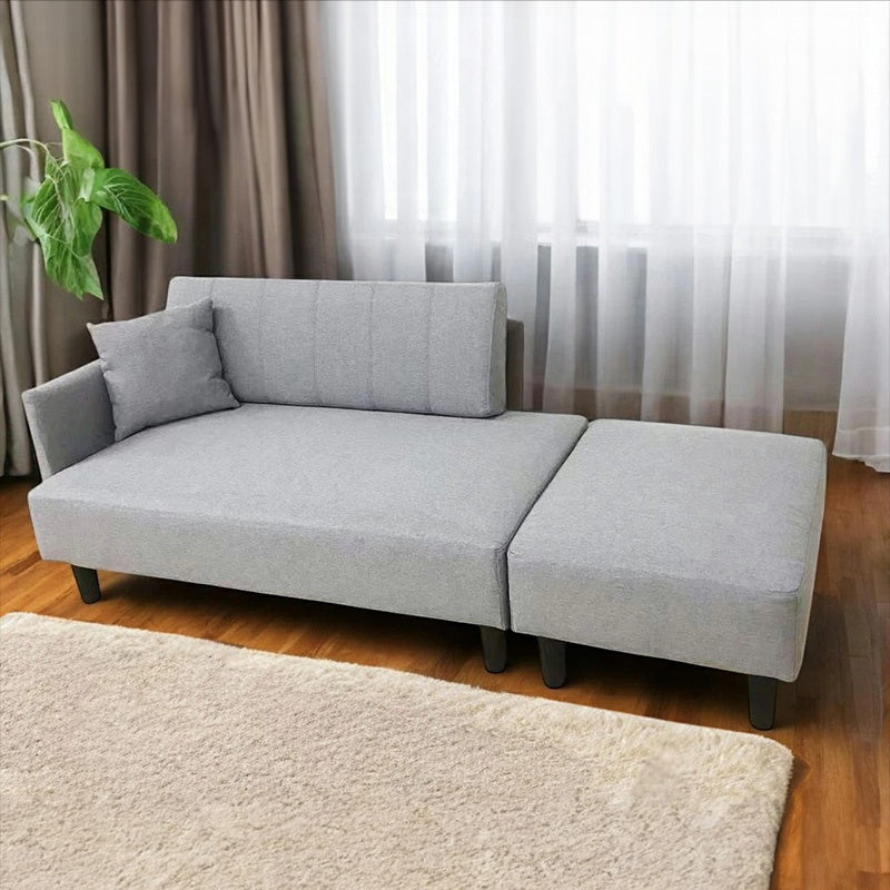 ソファー 3人掛け カウチソファ おすすめ オットマン 肘付き 片側アームレスト レイアウト自由 ソファー クッション付き ソファーベッド ファブリック