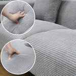 ソファ ソファー 幅190cm 3人掛け 3人用 コーデュロイ ファブリック 布 シンプルデザイン グレー 脚付き 肘掛け おしゃれ