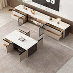 テレビ台 ローボード 160/180cm 完成品 セラミック天板 テレビボード 収納棚 リビング テレビラック パソコン台 大容量 収納 セラミック 奥行き35cm おしゃれ TVボード モダン リビング収納 収納棚 引き出し 北欧 オシャレ 韓国 グレー 高級感