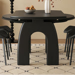 ダイニングテーブル 伸縮 6人 セラミック 丸 丸テーブル おしゃれ 120 4人 大理石柄 セラミックテーブル テーブル 食卓テーブル耐熱 食事テーブル リビングテーブル 4人用 高級感 新生活 北欧白 黒 ホワイト ブラック