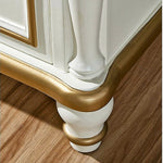 Casaconer | ほぼ完成品・脚の取り付けが必要・キッチン収納・シェルフ・キッチンラック・キャビネット・食器収納棚・食器棚・キッチンボード・コンパクト・ラック・ファックス台・FAX台・電話台・レディース・可愛いデザイン・姫系・女の子・食器収納・かわいい